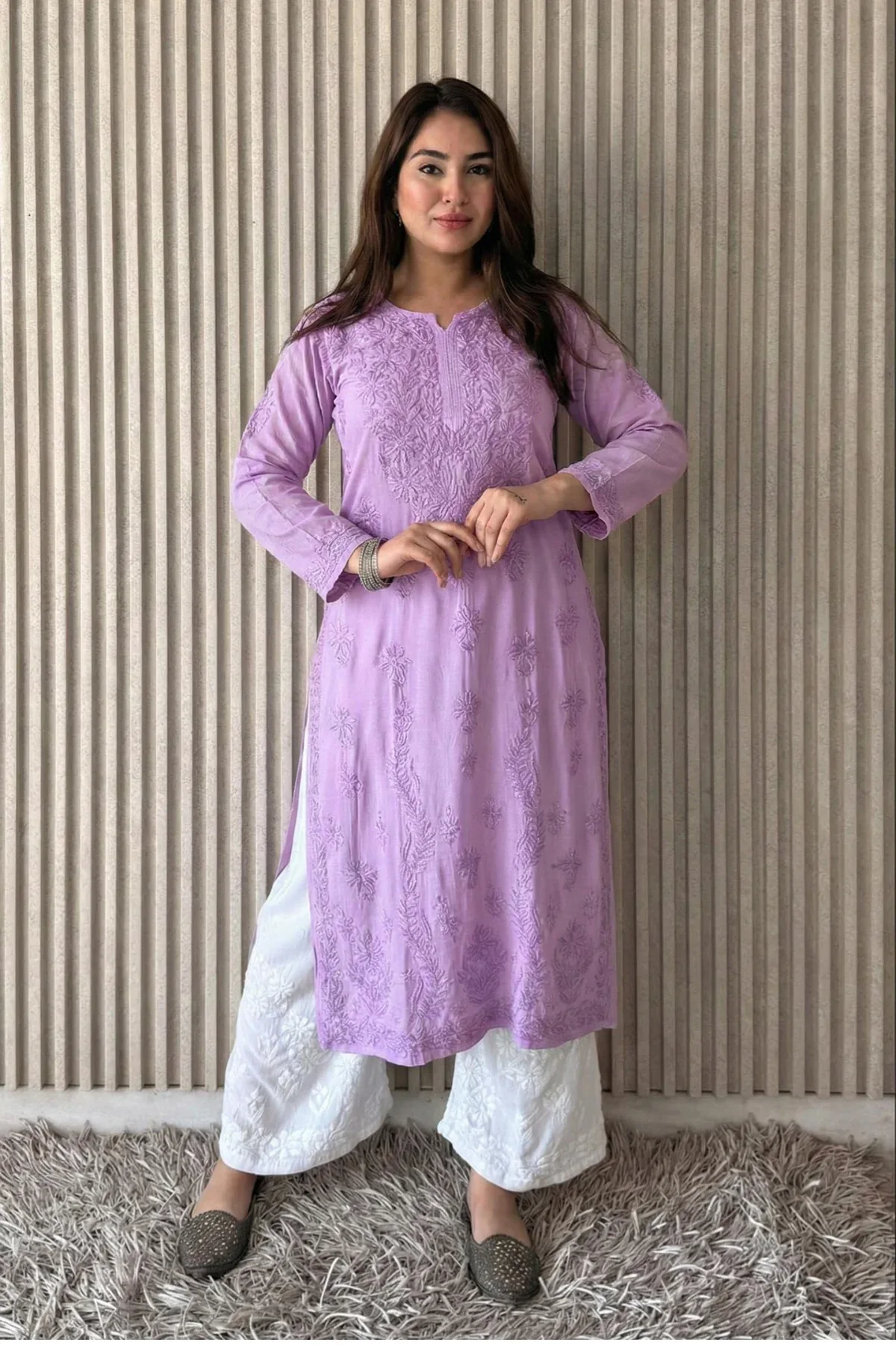 Chikankari Kurti Set